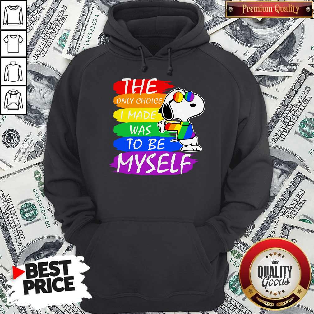 Pretty LGBT Snoopy The Only Choice I Made Was To Be Myself Shirt