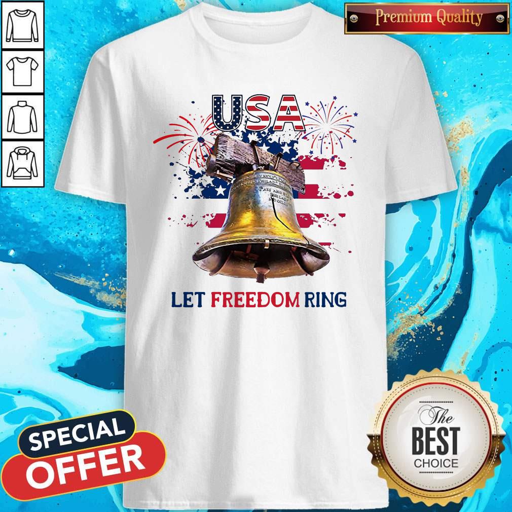 USA Let Freedom Ring 4th Of July American Flag Shirt