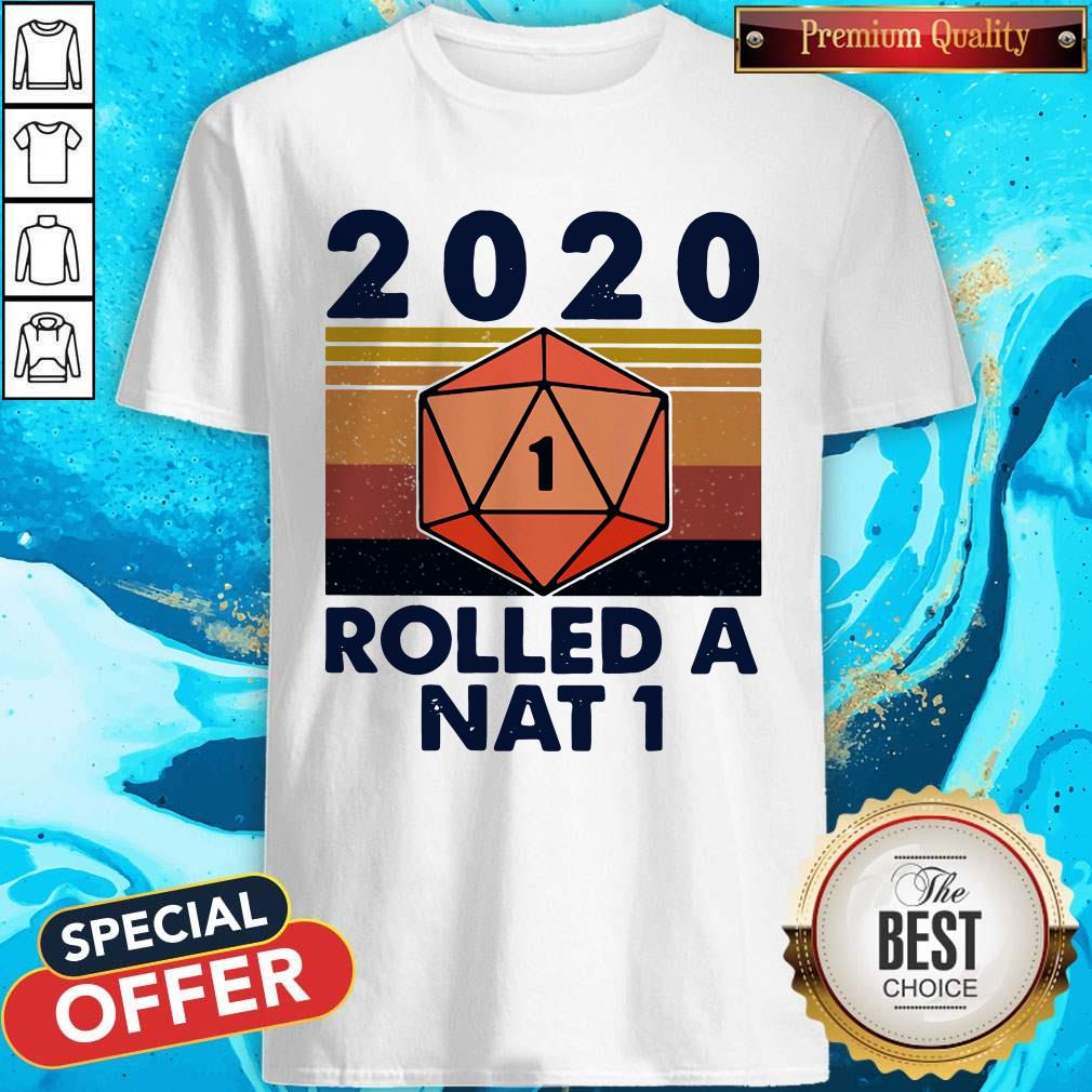 2020 Rolled A Nat 1 Black Lives Matter Vintage Retro Shirt