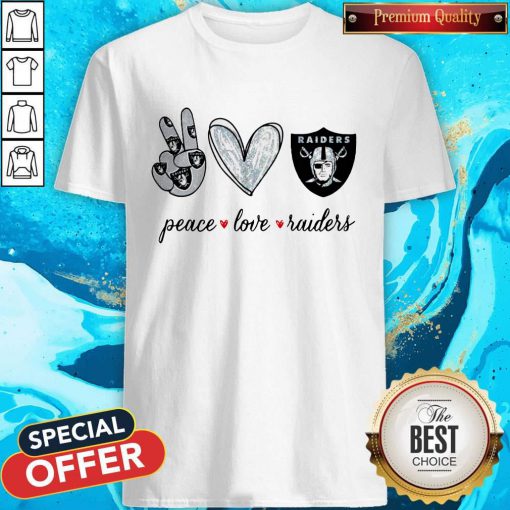 Nice Peace Love Raiders Diamond Shirt