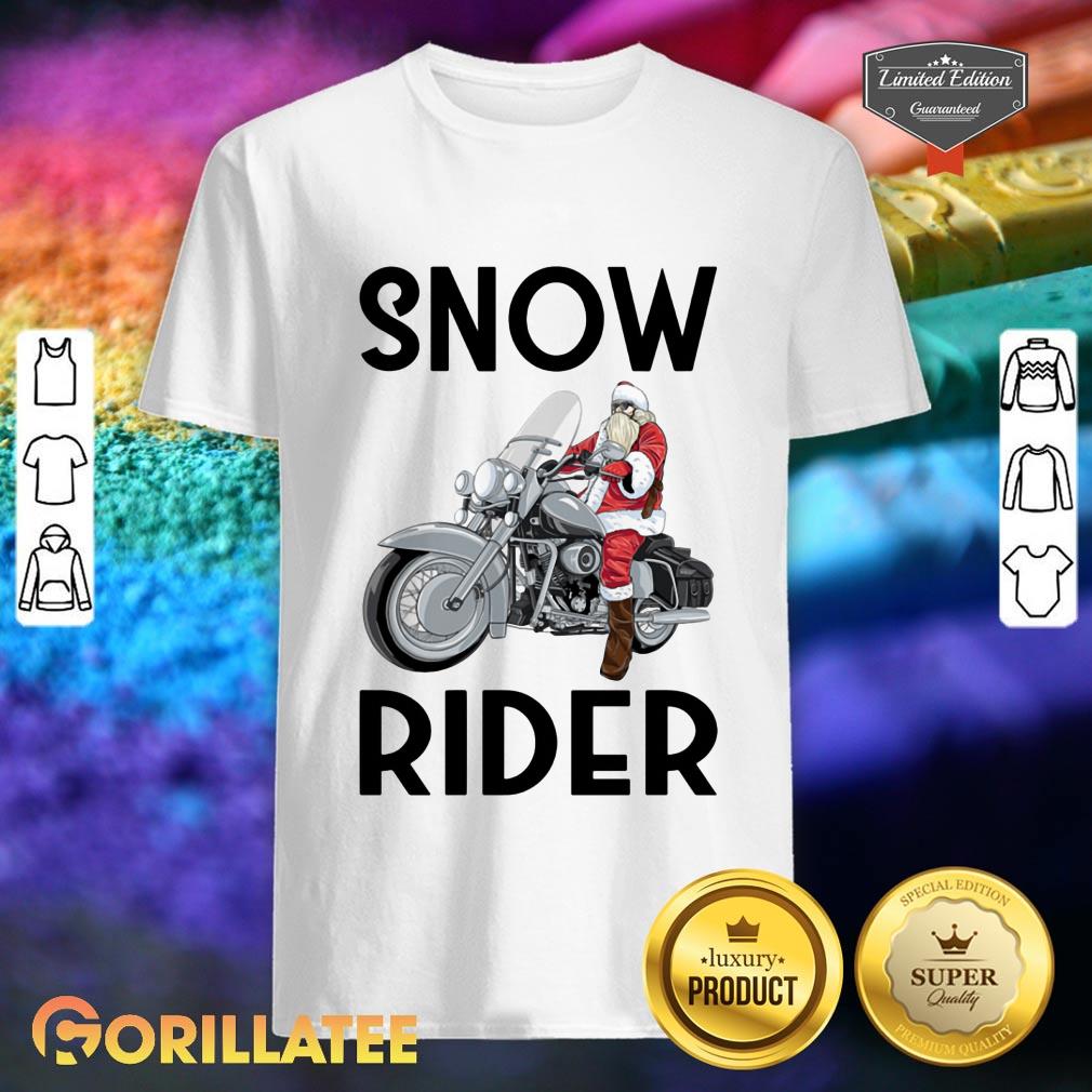 Snow Rider Motorcycle With Santa Claus Shirt