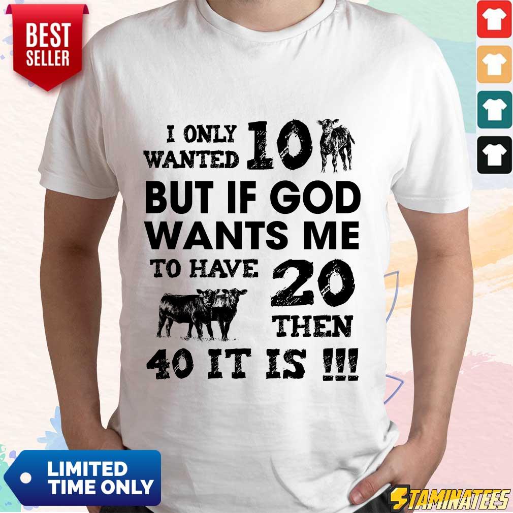 I Only Wanted 10 But If God Wants Me To Have 20 Then 40 It Is Shirt