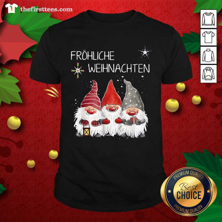 Gnomes Fröhliche Weihnachten Christmas Shirt