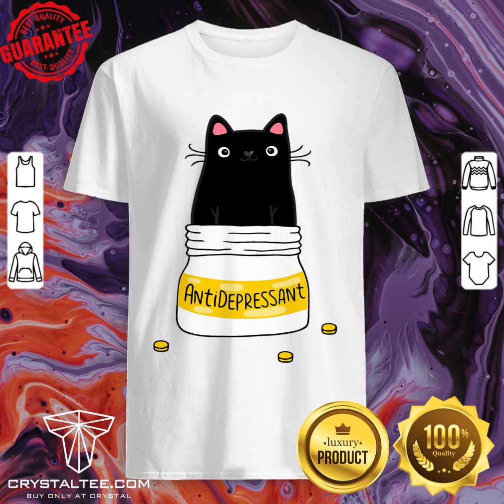Fur Antidepressant Cute black cat illustration A gift for a pet lover Classic Shirt