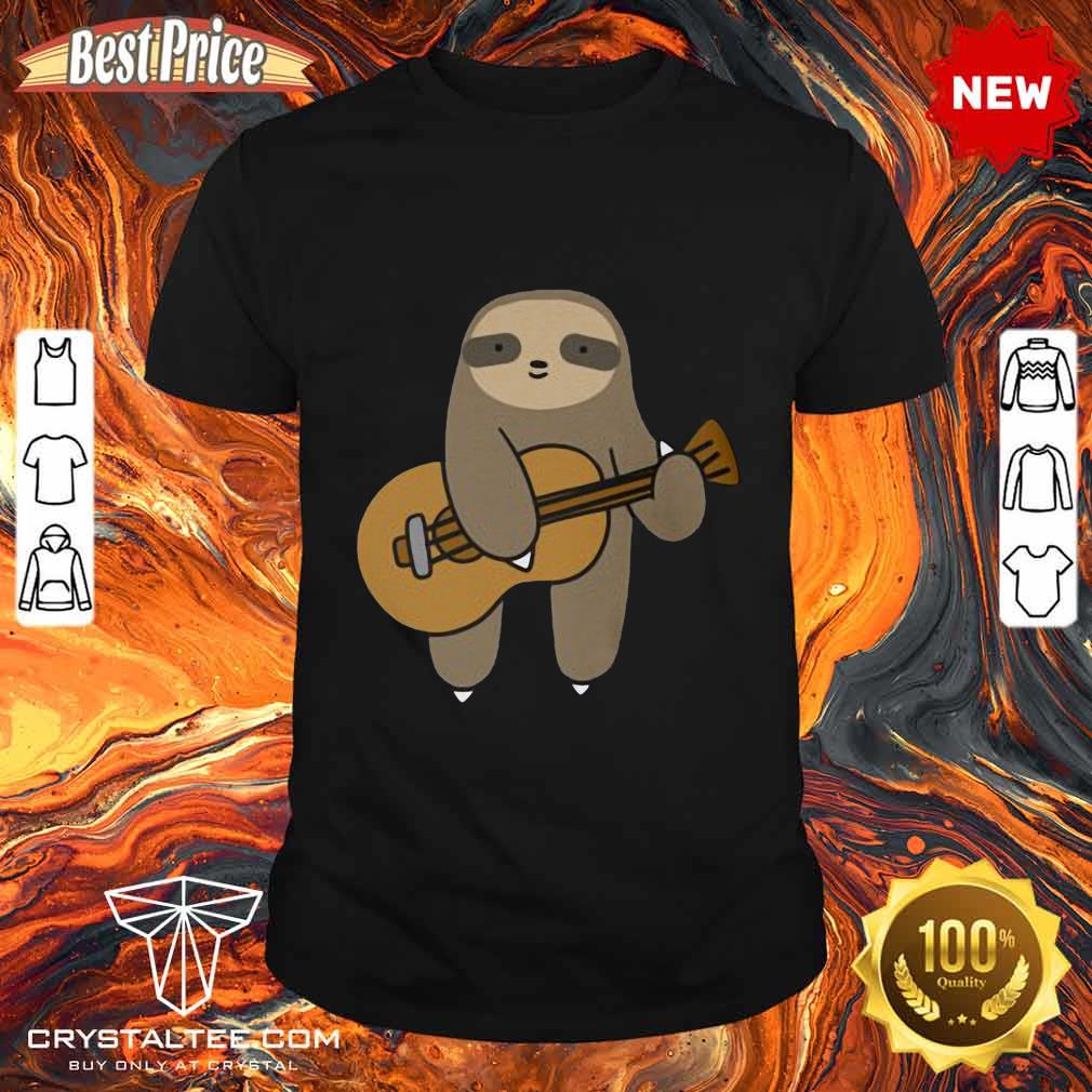 Guitar Sloth Fitted Scoop Shirt