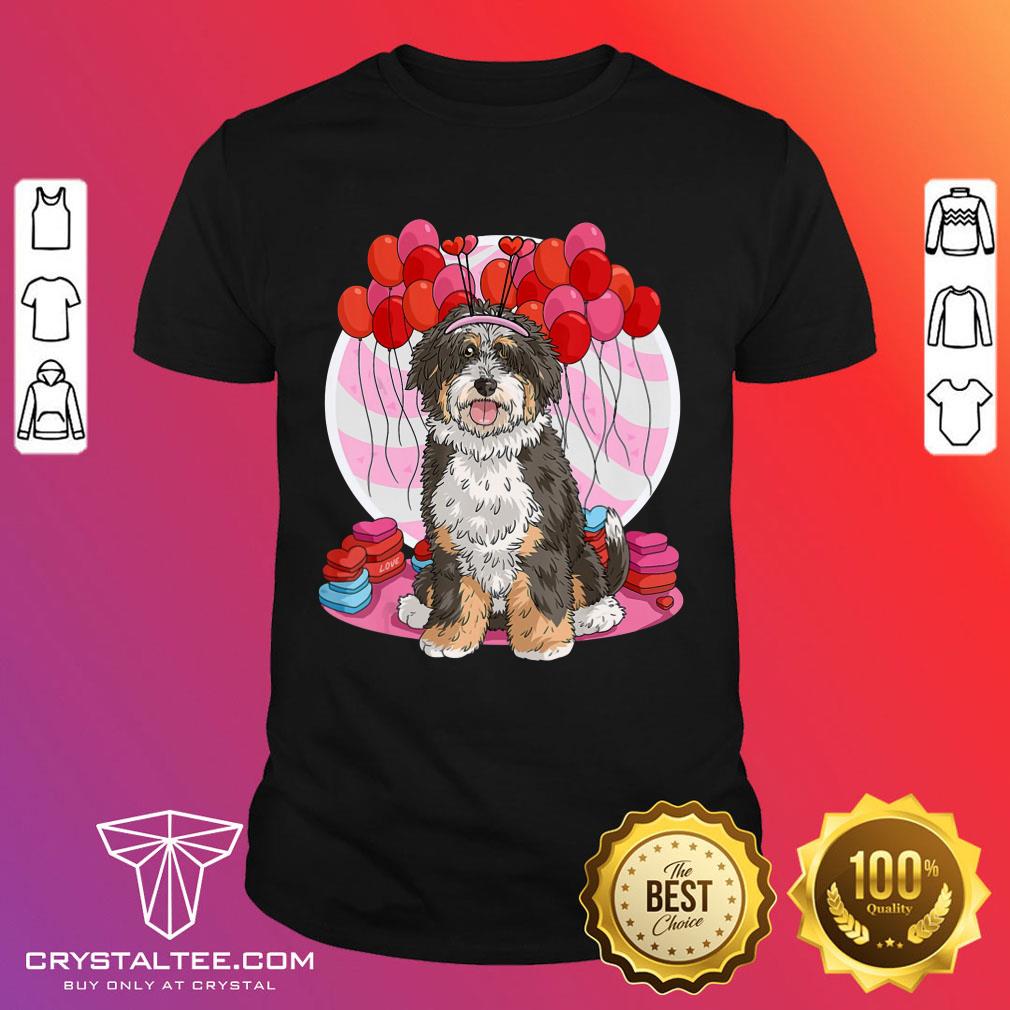 Bernedoodle Heart Valentine Day Decor Gift Classic T-Shirt