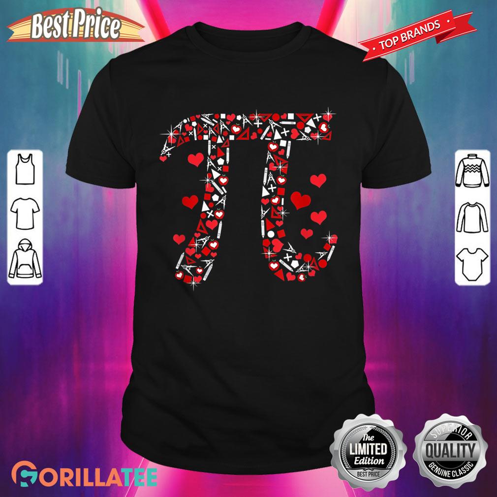 Pi Math Valentine Math Teacher Valentine's Day Shirt