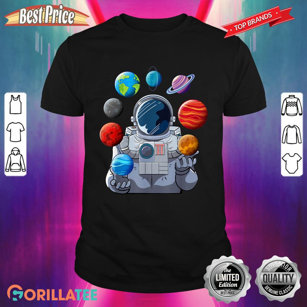Astronaut Planets Space Moon Galaxy Stars Spaceship Shirt