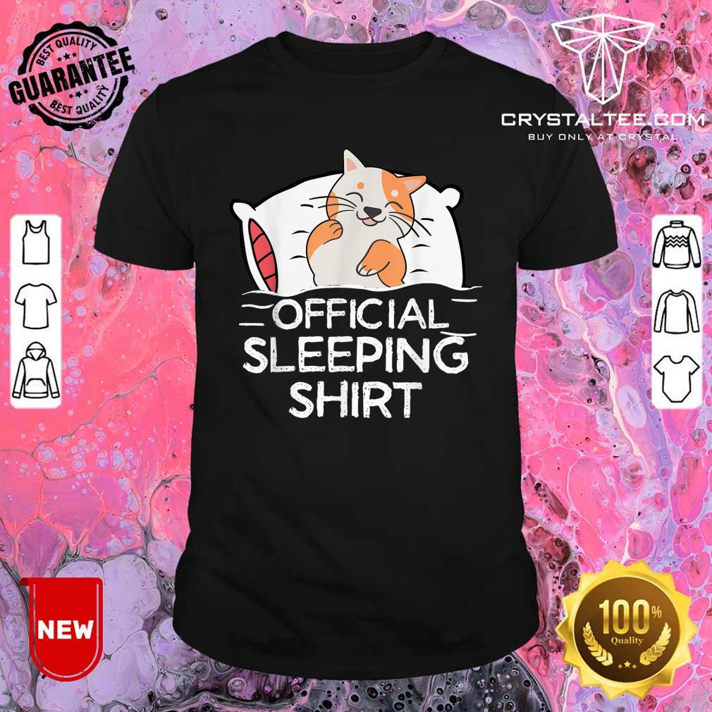 Funny Cat Sleeping Pajamas Cute Napping Cat Pajamas Shirt