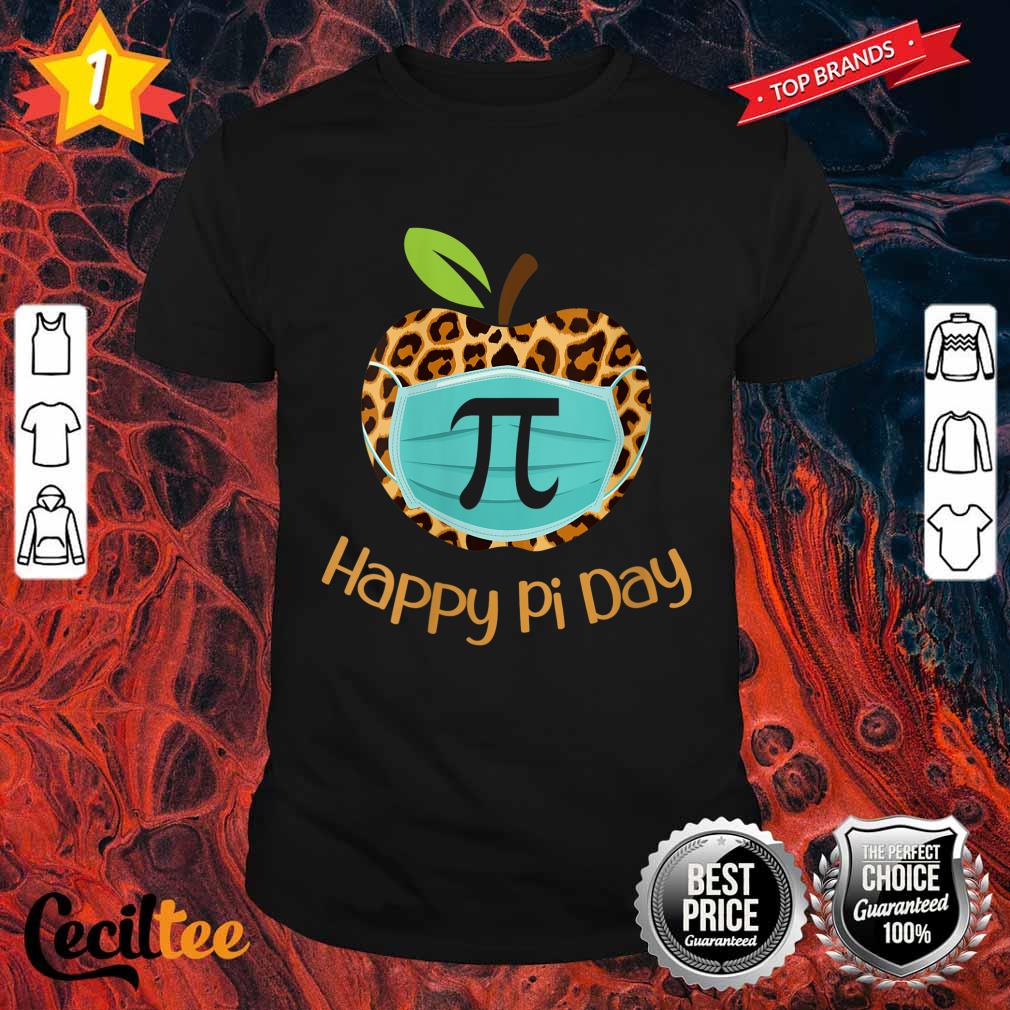 Happy Pi Day Love Math Teacher Leopard Pi Mask Shirt