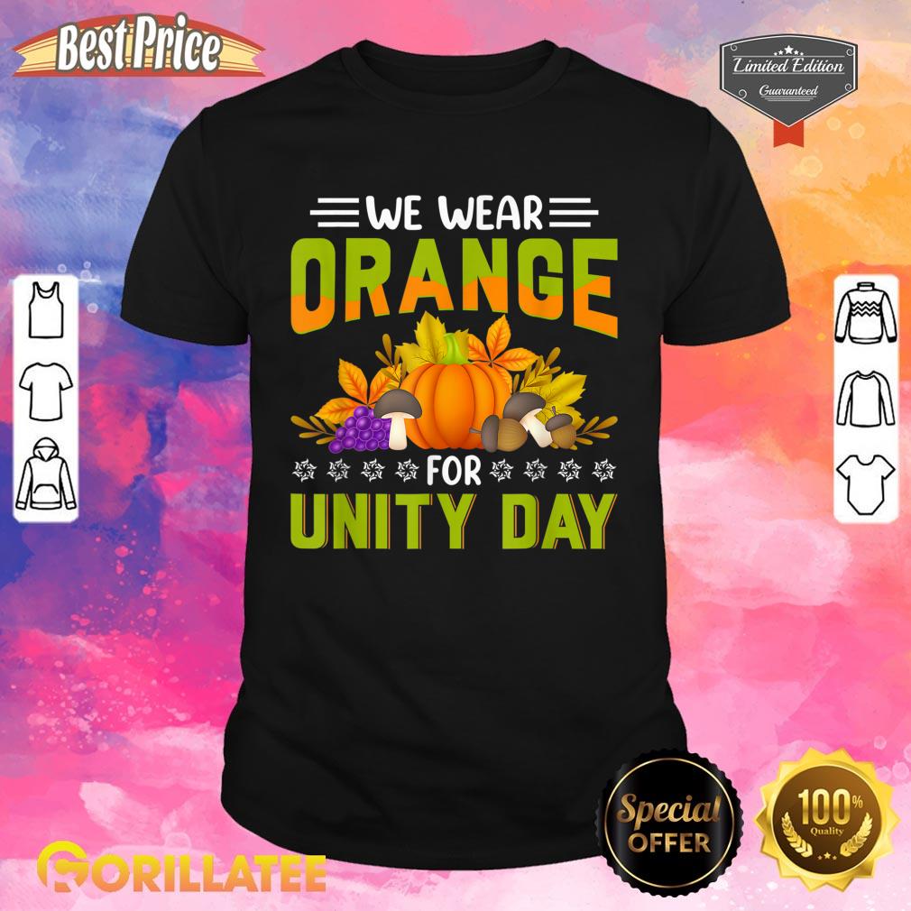 Kids Children Earth Be Kind We Wear Orange For Unity Day Shirt
