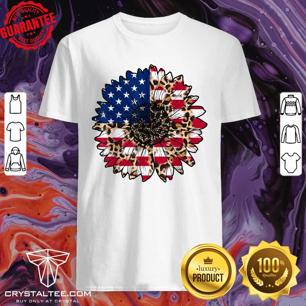 American Flag Sunflower Graphic 4th of July Plus Size Shirt