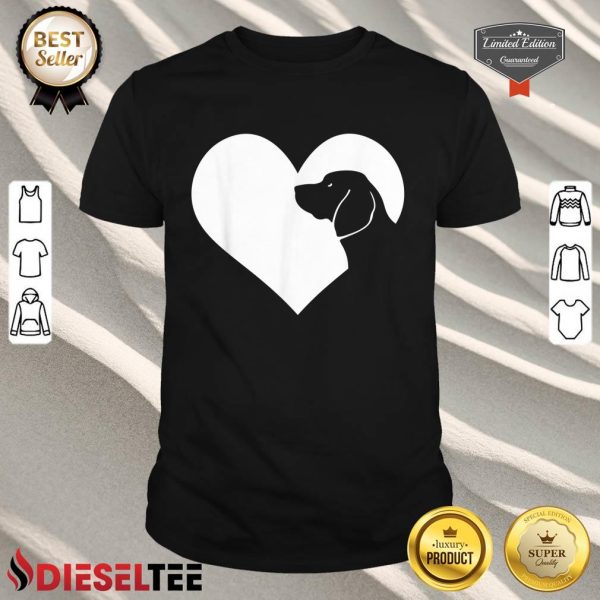 Beagle Dog Heart Silhouette Beagle Shirt