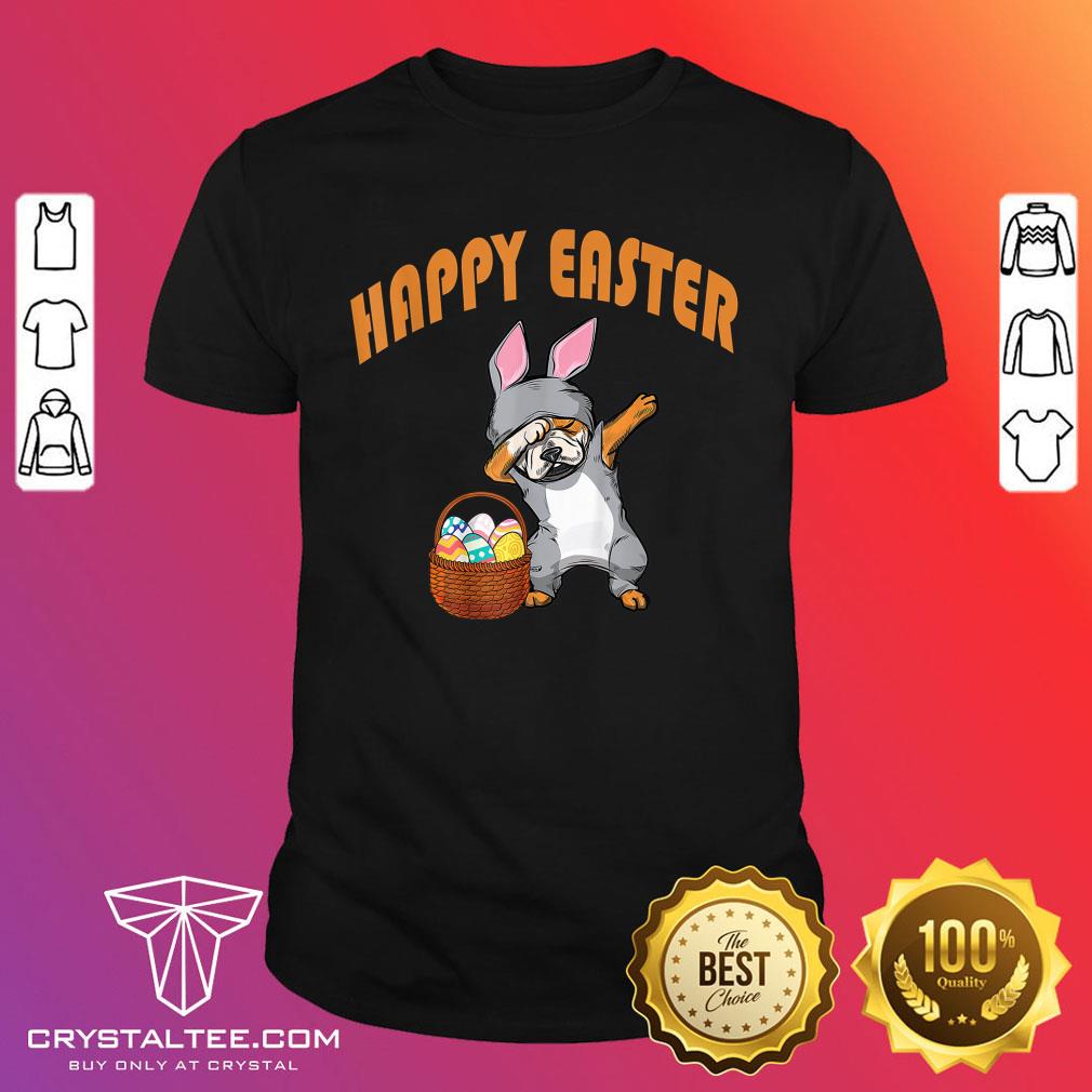 Dabbing Easter Bunny English Bulldog Boys Design Shirt