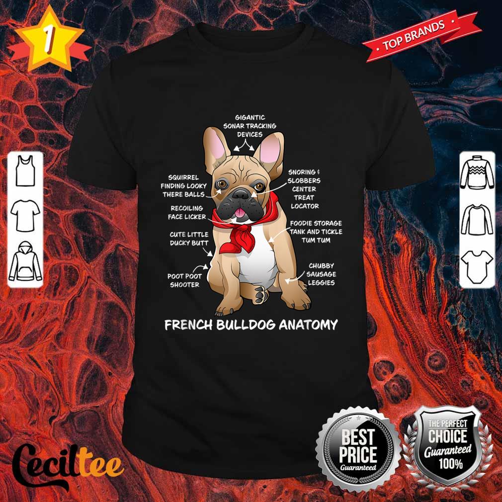 French Bulldog Anatomy Graphic Dog Lover Pet Bulldog Funny Shirt