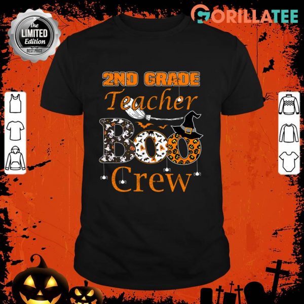 2nd Grade Teacher Boo Crew Halloween Second Grade Teacher Shirt