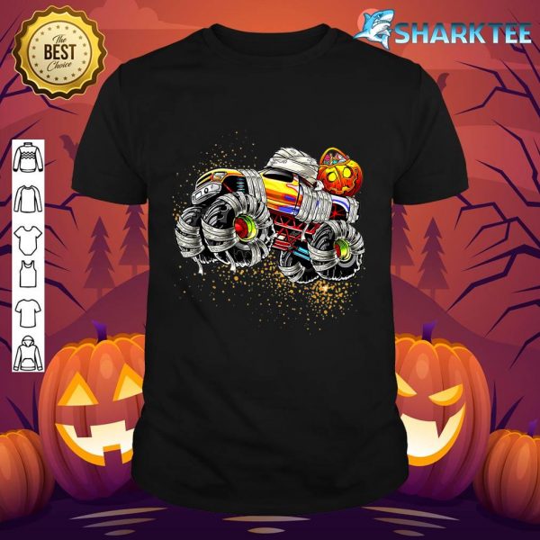 Monster Truck Mummy Halloween Pumpkin Trick Or Treat T-Shirt