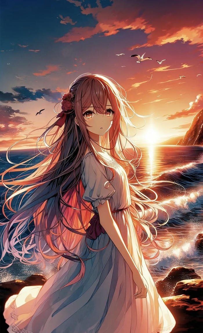 Anime girl tươi sáng Anime girl tươi sáng