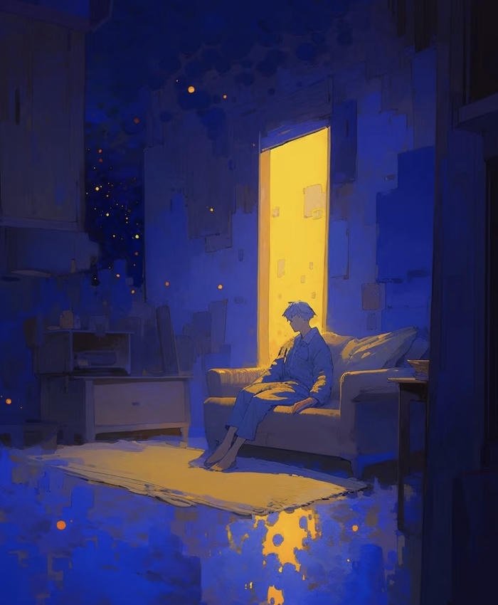 Hình anime cô đơn đơn giản Hình anime cô đơn đơn giản