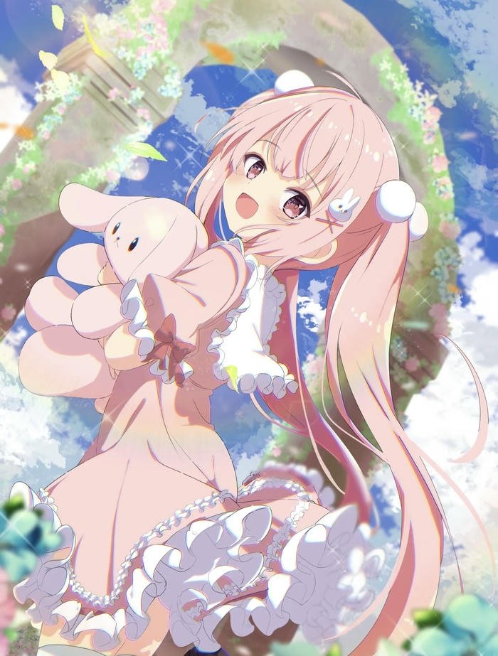 Hình anime girl nụ cười tỏa sáng Hình anime girl nụ cười tỏa sáng