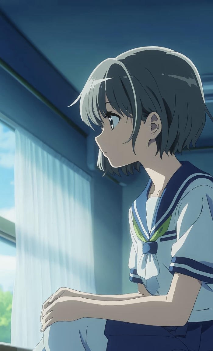 Hình anime học sinh buồn khóc Hình anime học sinh buồn khóc