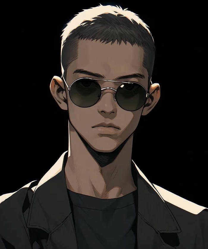 Hình anime nam đeo kính Hình anime nam đeo kính