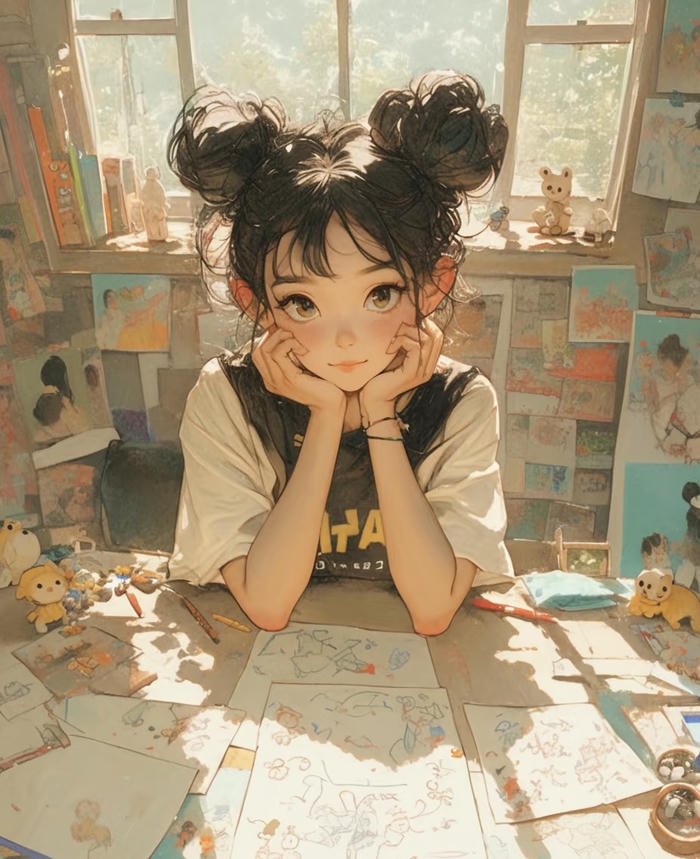 Hình anime nữ học sinh cute Hình anime nữ học sinh cute