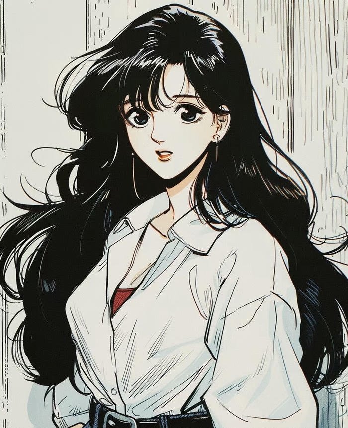 Hình anime nữ tóc dài thướt tha Hình anime nữ tóc dài thướt tha