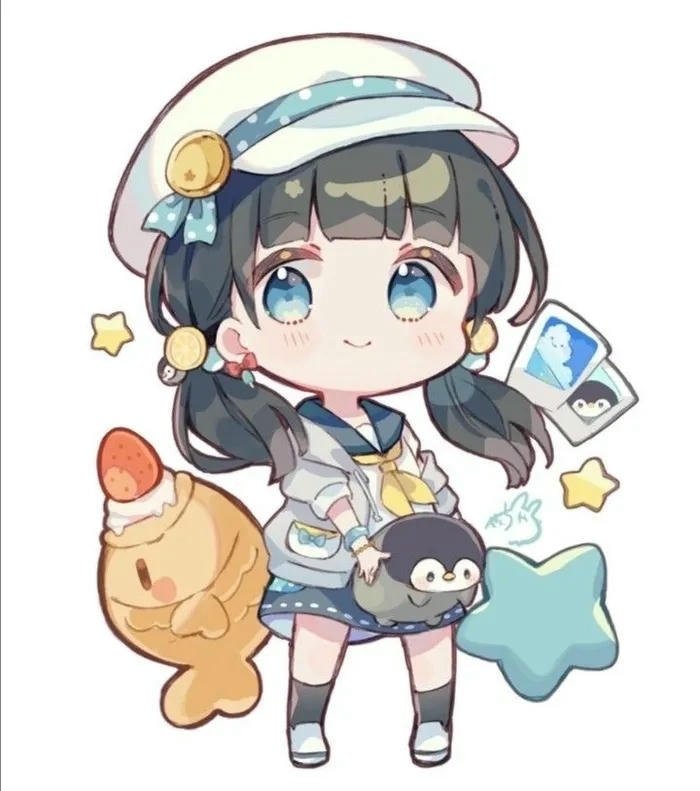 Ảnh anime chibi kem cá