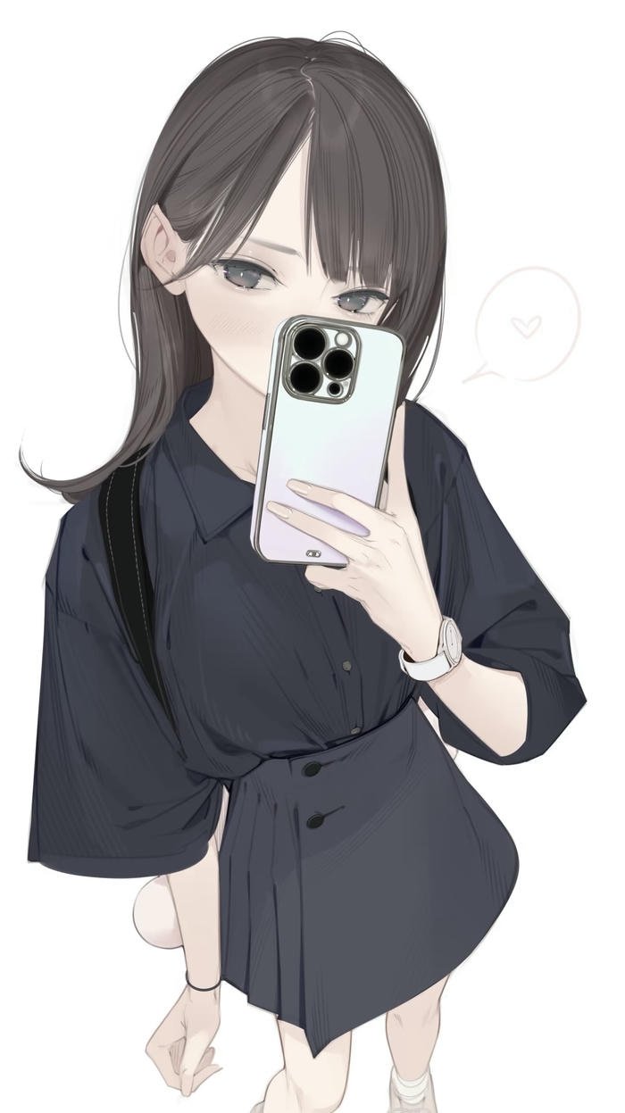 Ảnh anime dễ thương nữ che mặt Ảnh anime dễ thương nữ che mặt