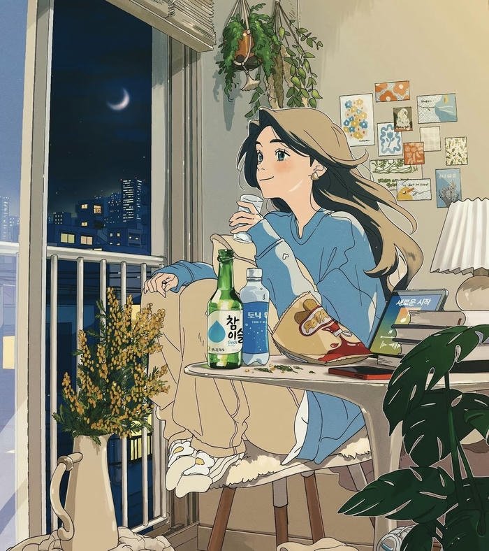 Ảnh anime dễ thương nữ nhìn xa xăm Ảnh anime dễ thương nữ nhìn xa xăm