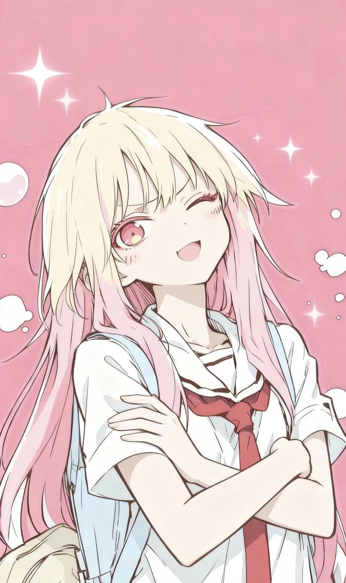 Ảnh anime dễ thương nữ tóc hồng Ảnh anime dễ thương nữ tóc hồng