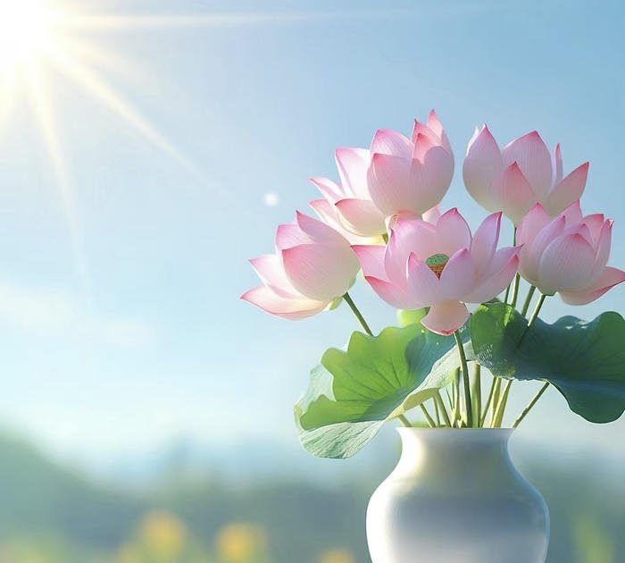 Ảnh hoa sen bình an