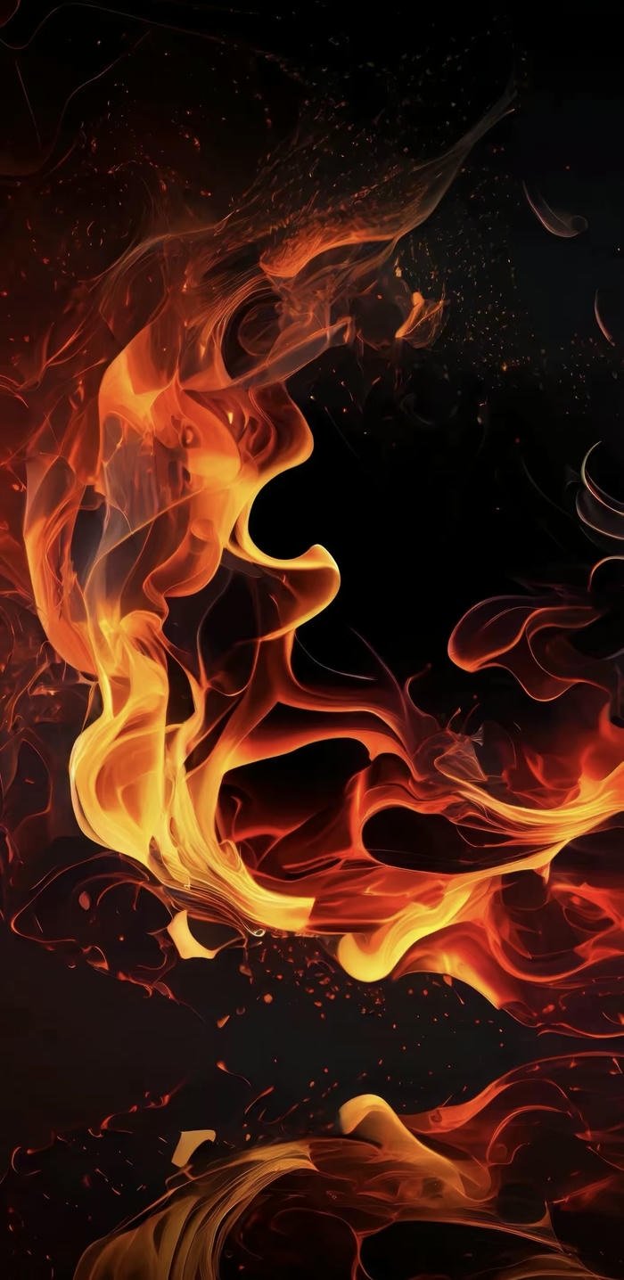 Ảnh phong thủy màu cam đỏ