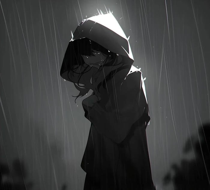 Hình anime buồn ánh trăng đêm