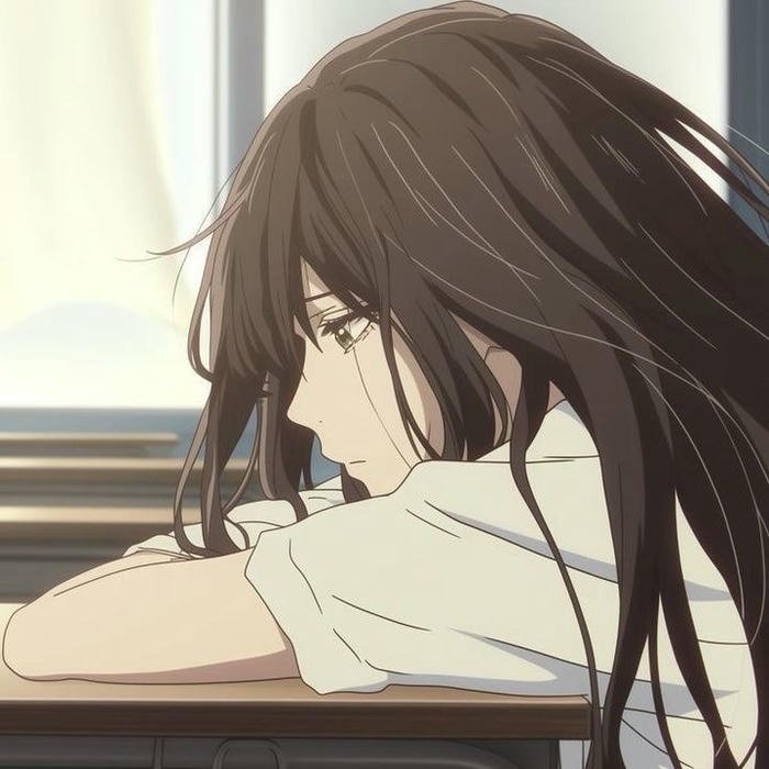 Hình anime buồn chờ đợi Hình anime buồn chờ đợi