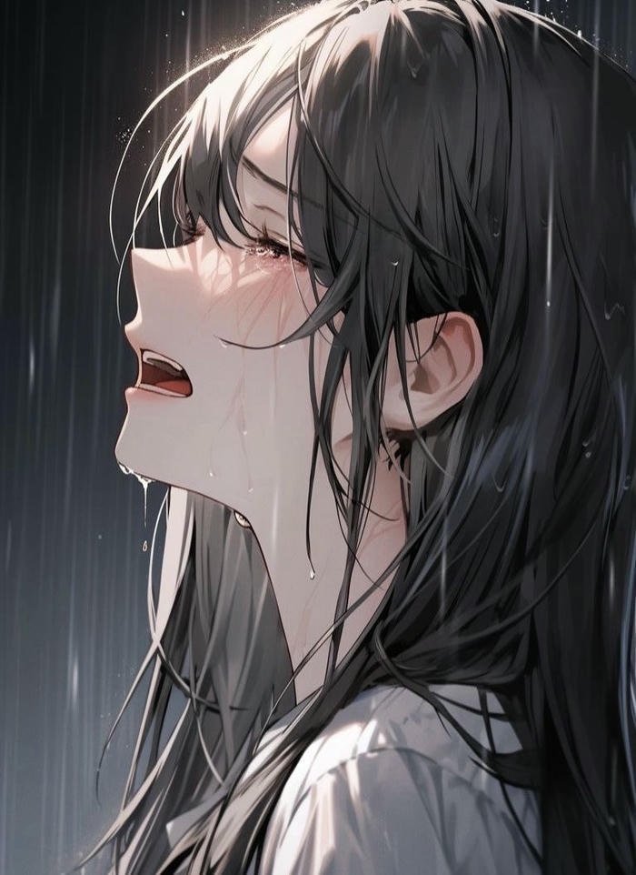 Hình anime buồn khóc trong đêm Hình anime buồn khóc trong đêm