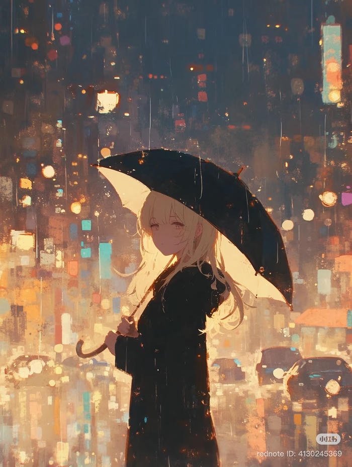 Hình anime buồn trong mưa Hình anime buồn trong mưa