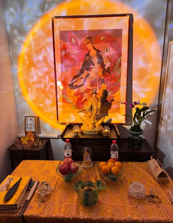 Hình bàn thờ phong thủy chi tiết hài hòa