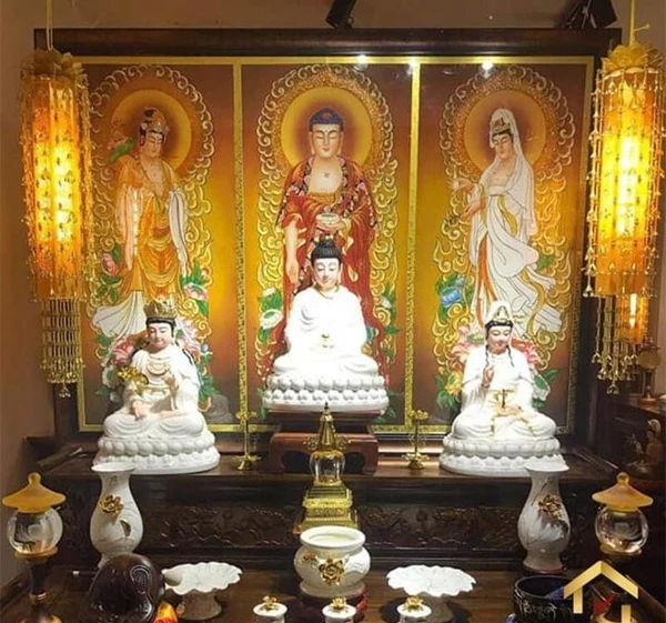 Hình bàn thờ phong thủy không gian gọn gàng