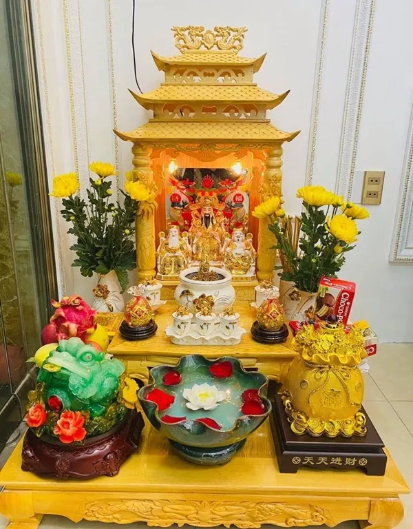 Hình bàn thờ phong thủy mang ý nghĩa tâm linh