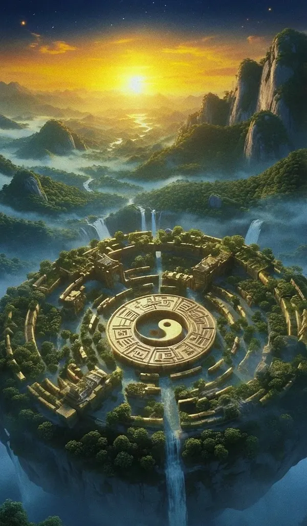 Hình bát quái phong thủy phong cách tinh giản