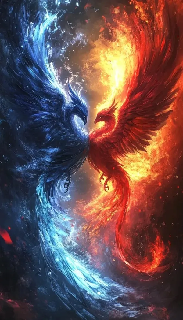 Hình chim phượng phong thủy đẹp mạnh mẽ