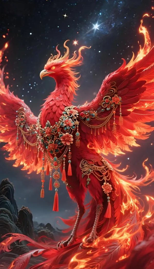 Hình chim phượng phong thủy đẹp tinh tế