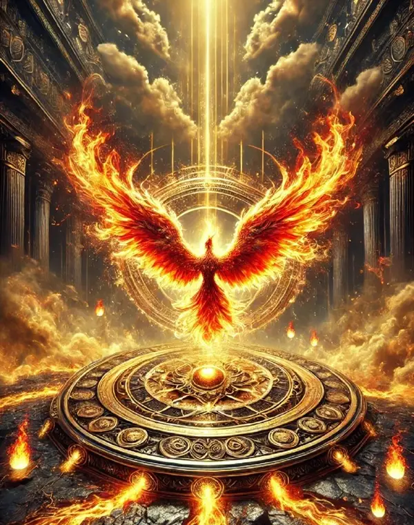 Hình chim phượng phong thủy màu sắc hài hòa