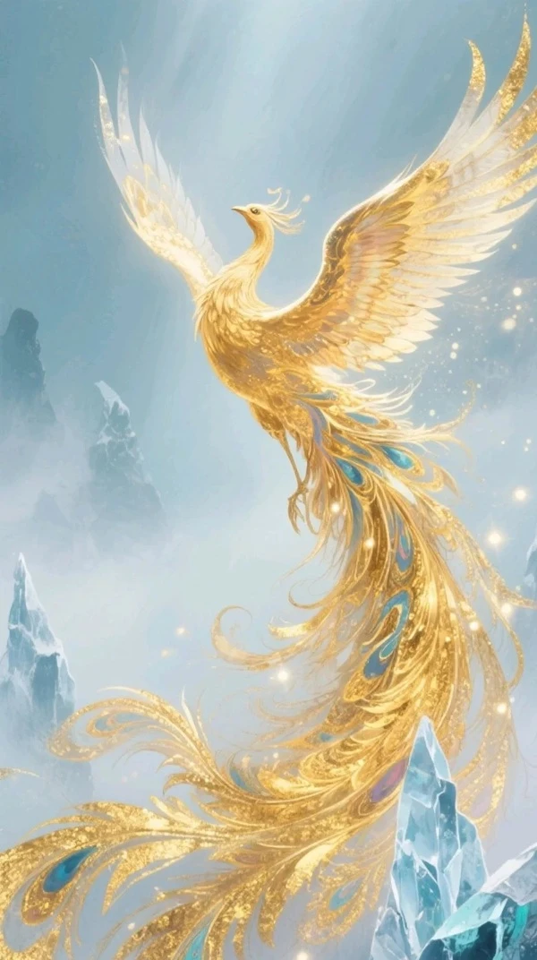 Hình chim phượng phong thủy thiết kế sang trọng