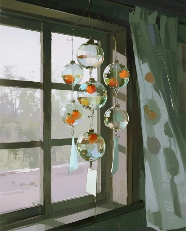 Hình chuông gió phong thủy không gian thanh tịnh