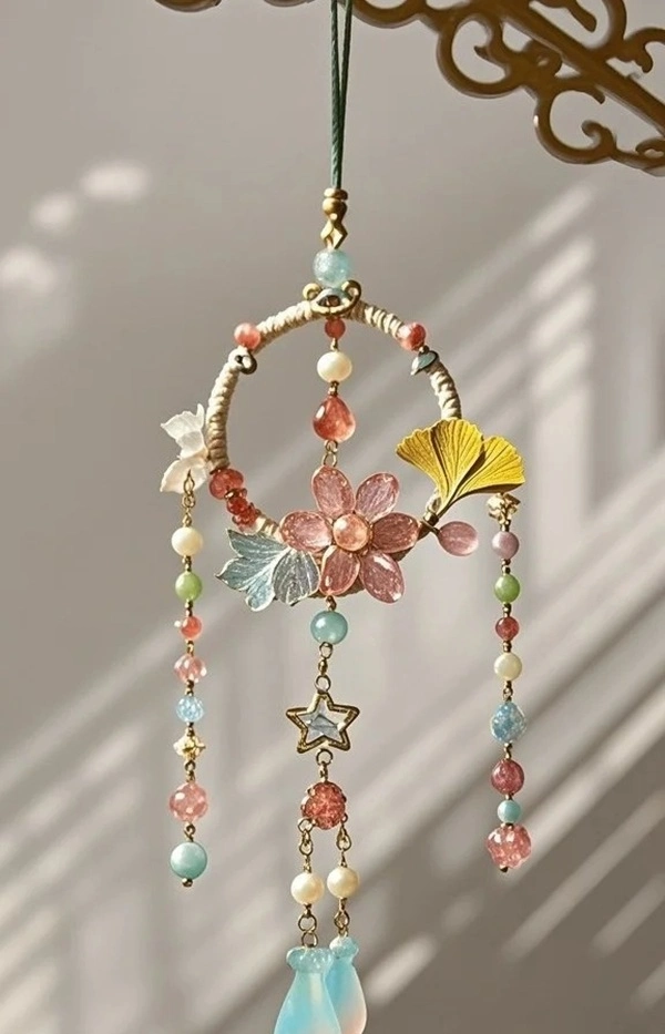 Hình chuông gió phong thủy sắc màu dịu nhẹ