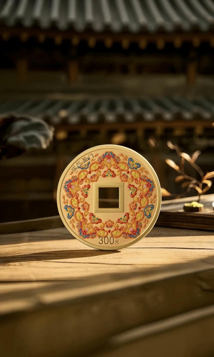 Hình đồng tiền gắn kết may mắn