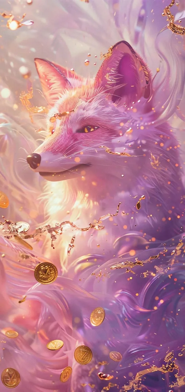 Hình hồ ly may mắn ánh sáng dịu nhẹ